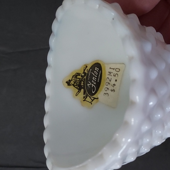 Vintage Fenton 8 Milk Glass Hobnail Boot w/Original Tag&price attached. - Picture 8 of 8
